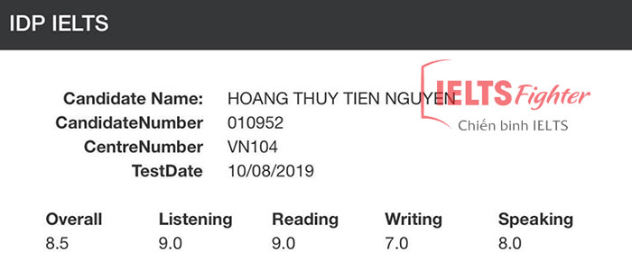 Kinh nghiệm học 8.5 IELTS của Thủy Ti&ecirc;n