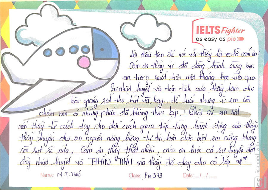 cảm nhận học viên Pre573 - ielts fighter ảnh 2