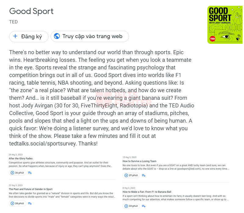 K&ecirc;nh podcast học tiếng Anh - Ted