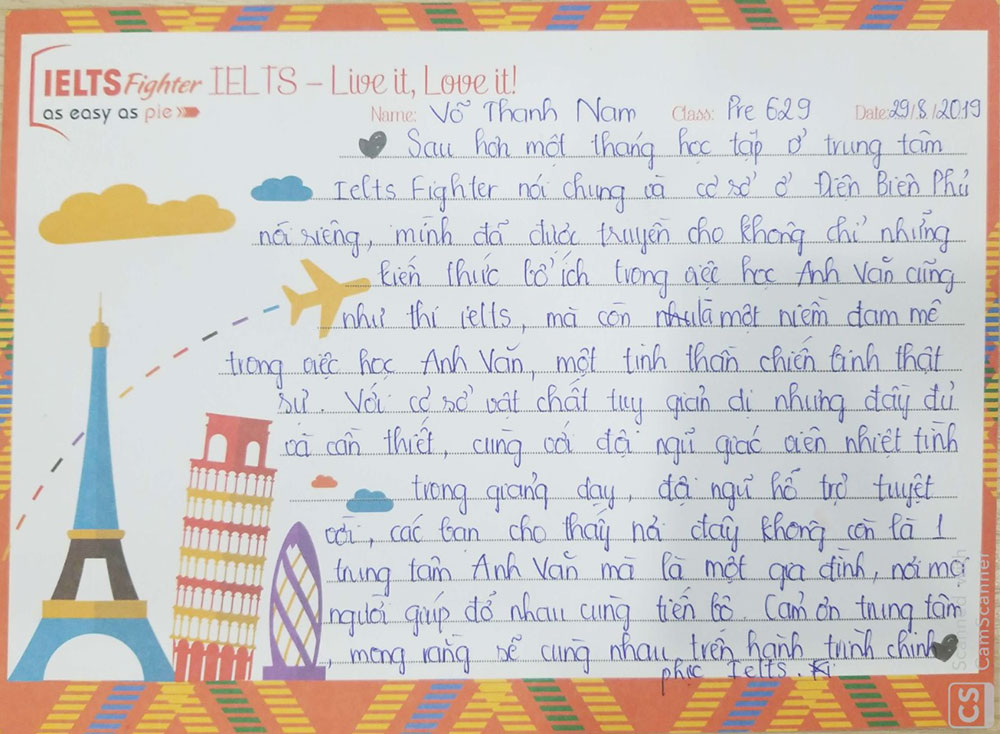 Chúng ta cùng nhau chinh phục 8.0 IELTS nhé Pre629 ơi! - ielts fighter