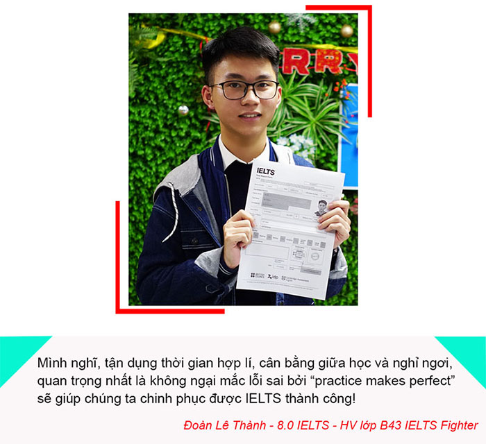 học sinh THPT đạt 7.0-8.0 IELTS từ cấp 3 - 6