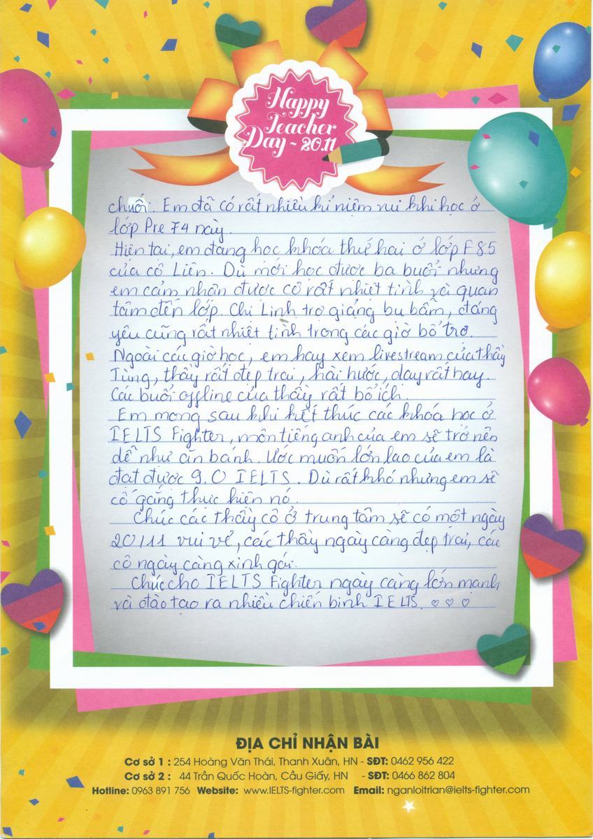 MS33 - Bài dự thi của bạn Trần Minh Ngọc - Học viên lớp F85