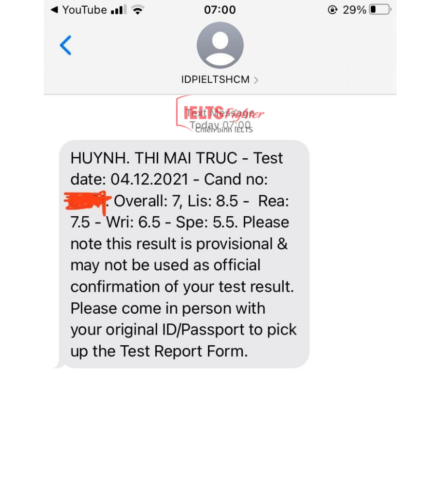 IELTS Fighter l&agrave;m điểm tựa để Mai Tr&uacute;c đạt điểm số cao