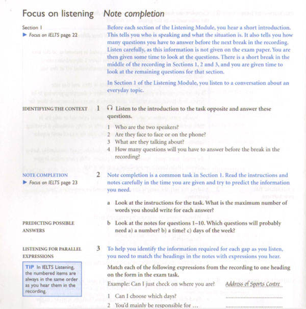 Focus on Academic Skills for IELTS nội dung 3