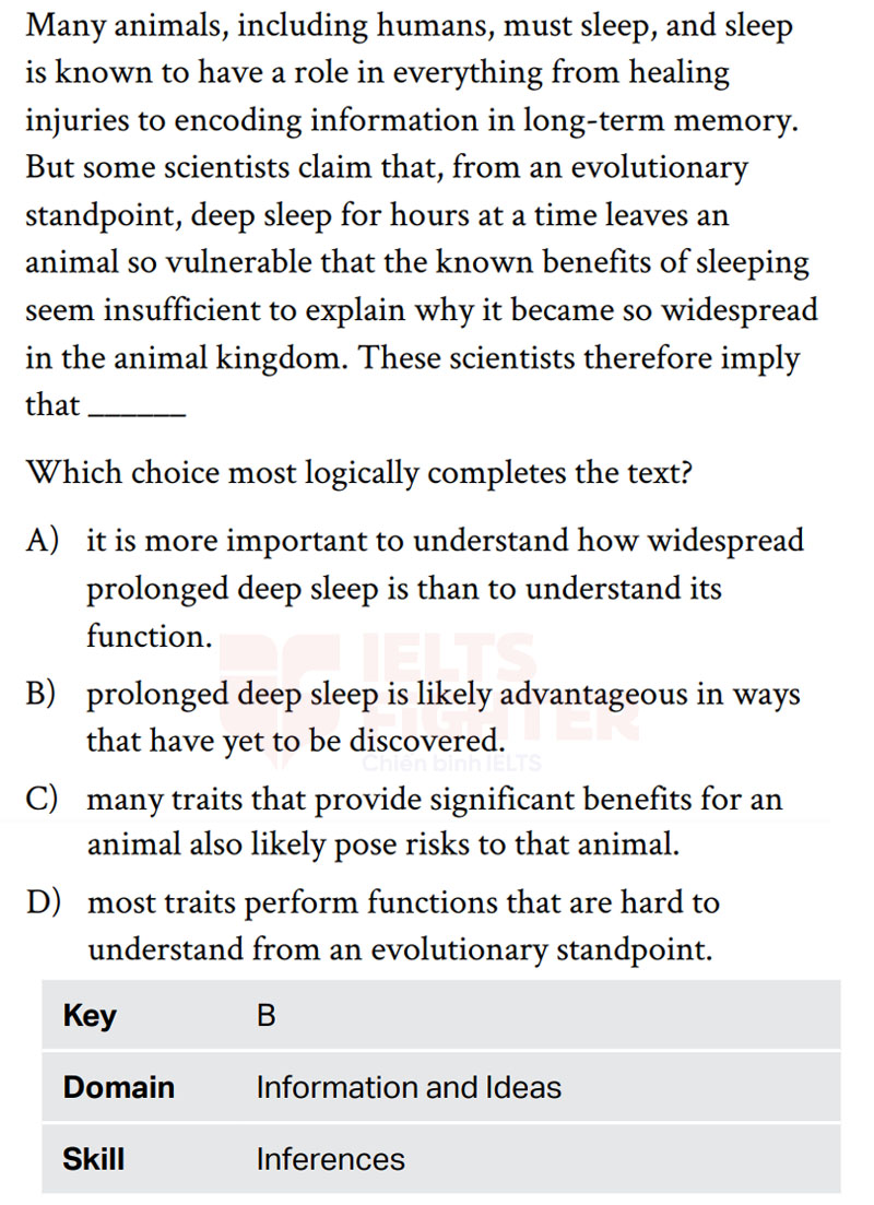 Cấu tr&uacute;c đề thi SAT Information and Ideas 3
