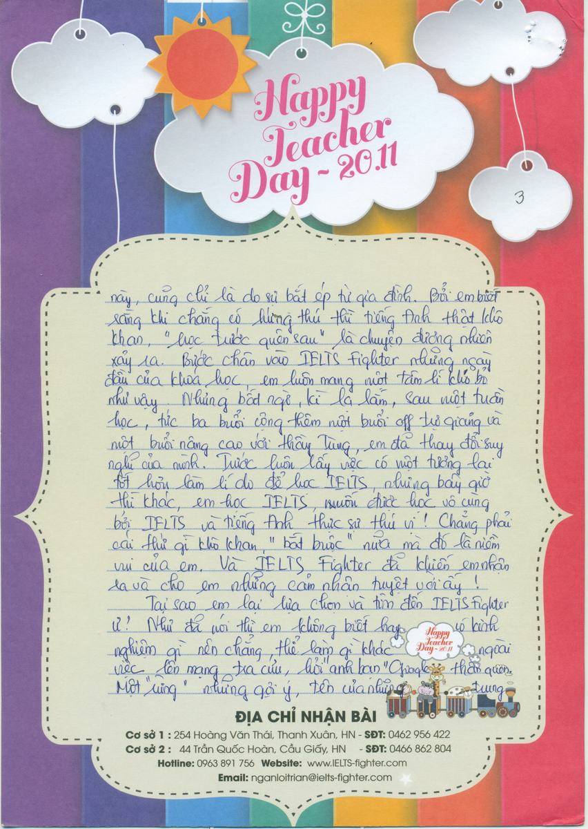 MS60 - Bài dự thi của bạn Bùi Phương Thúy - Học viên lớp F84