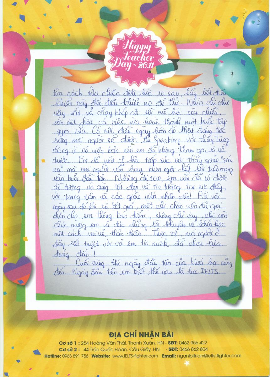 MS60 - Bài dự thi của bạn Bùi Phương Thúy - Học viên lớp F84