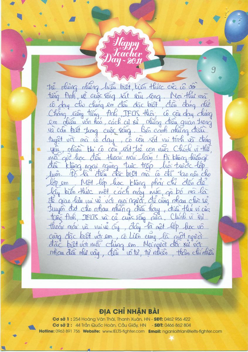 MS60 - Bài dự thi của bạn Bùi Phương Thúy - Học viên lớp F84