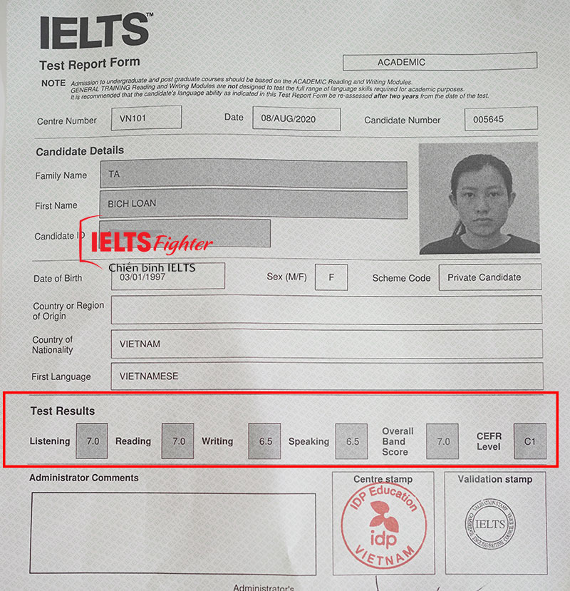 người đi làm học 7.0 ielts 7