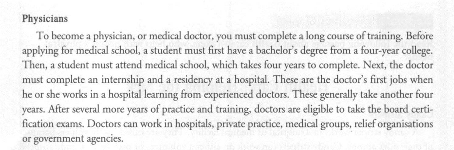 ielts reading topic health