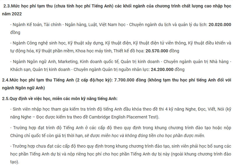 học phí đại học tôn đức thắng 6