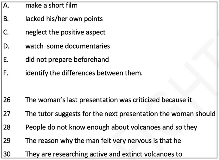 dạng b&agrave;i MATCHING / CLASSIFYING  ielts listening ảnh 3