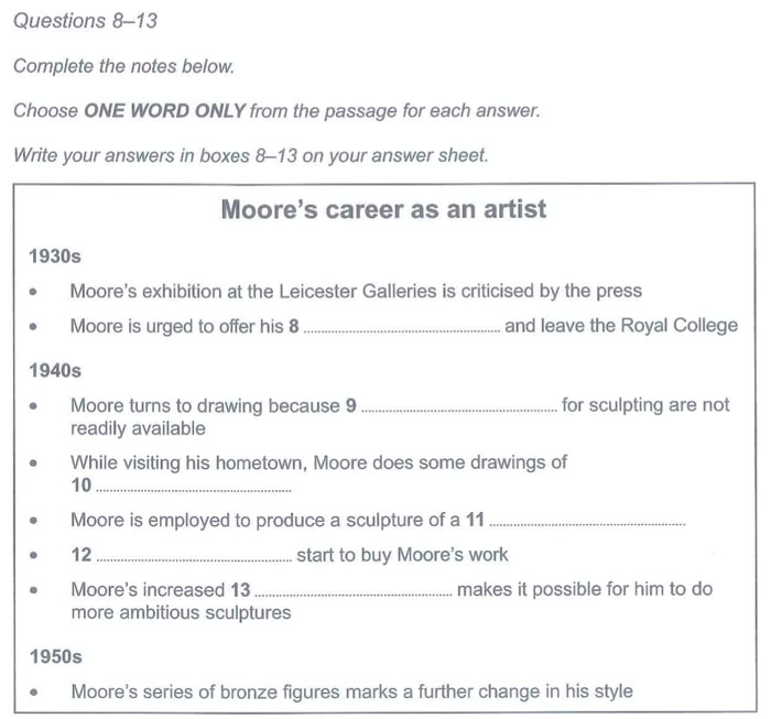 IELTS Reading Summary Completion 2