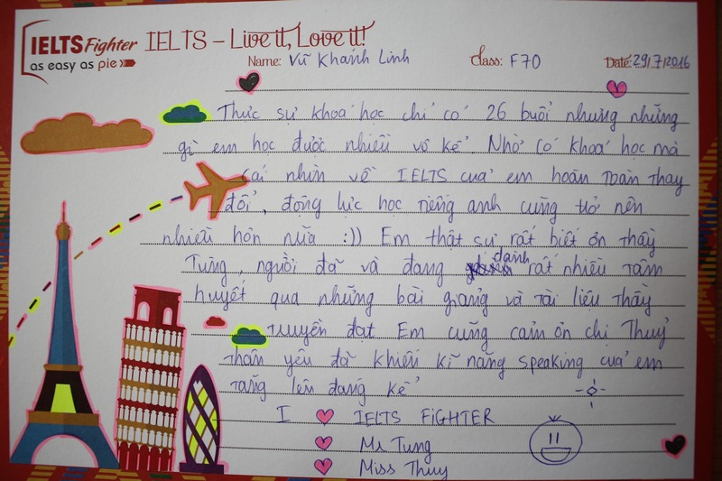 bạn Khánh Linh chia sẻ cảm nhận khi học lớp Foundation F70