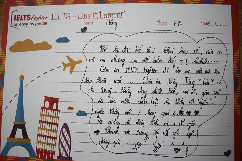 Bạn Hồng chia sẻ cảm nhận khi học lớp Foundation F70