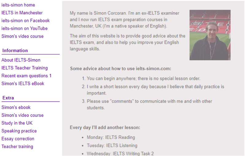 IELTS Simon - website tự học IELTS hay