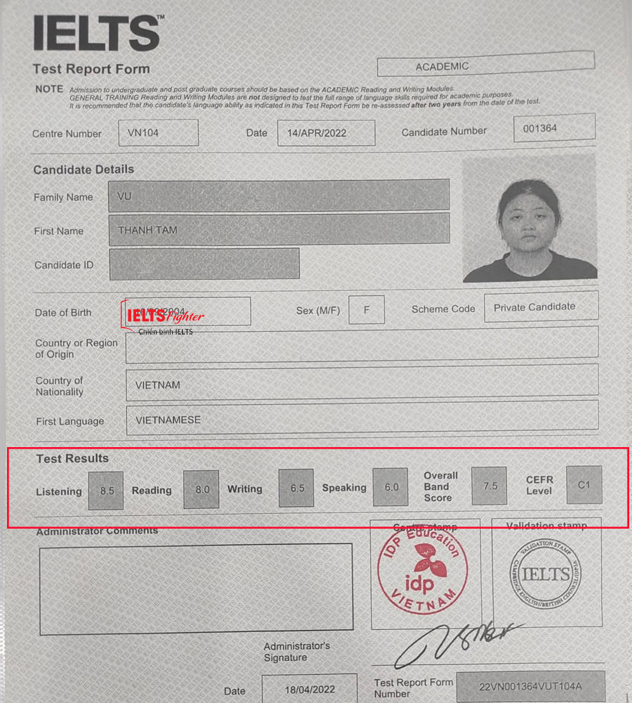 Kinh nghiệm học ielts từ con số 0 của thanh t&acirc;m 7.5 ielts -  2