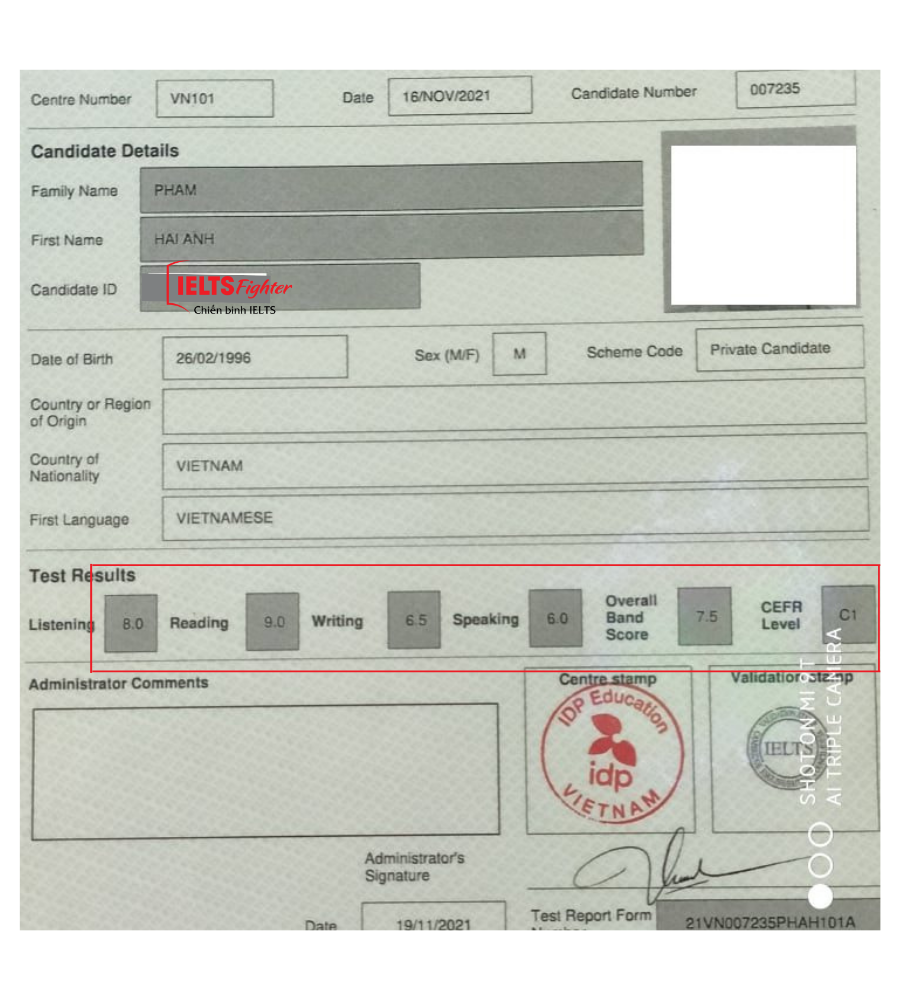 HẢI ANH ĐẠT 7.5 IELTS DỄ DÀNG