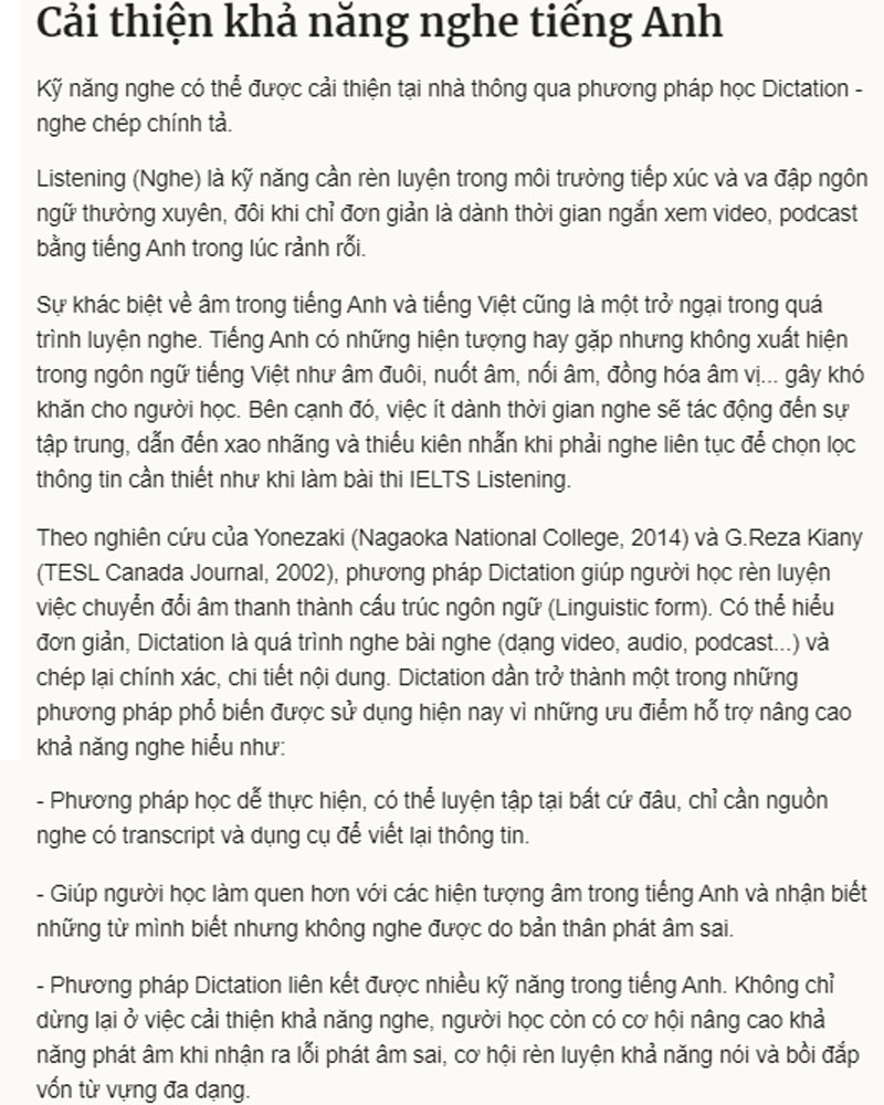 Cách luyện nghe tiếng Anh hiệu quả 1