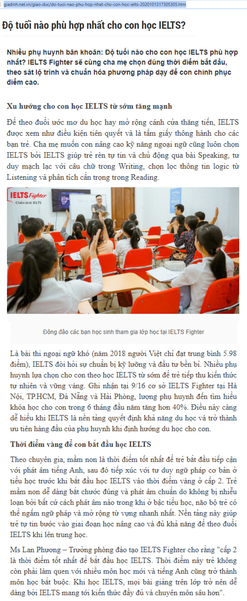 Nên cho con học tiếng Anh khi nào