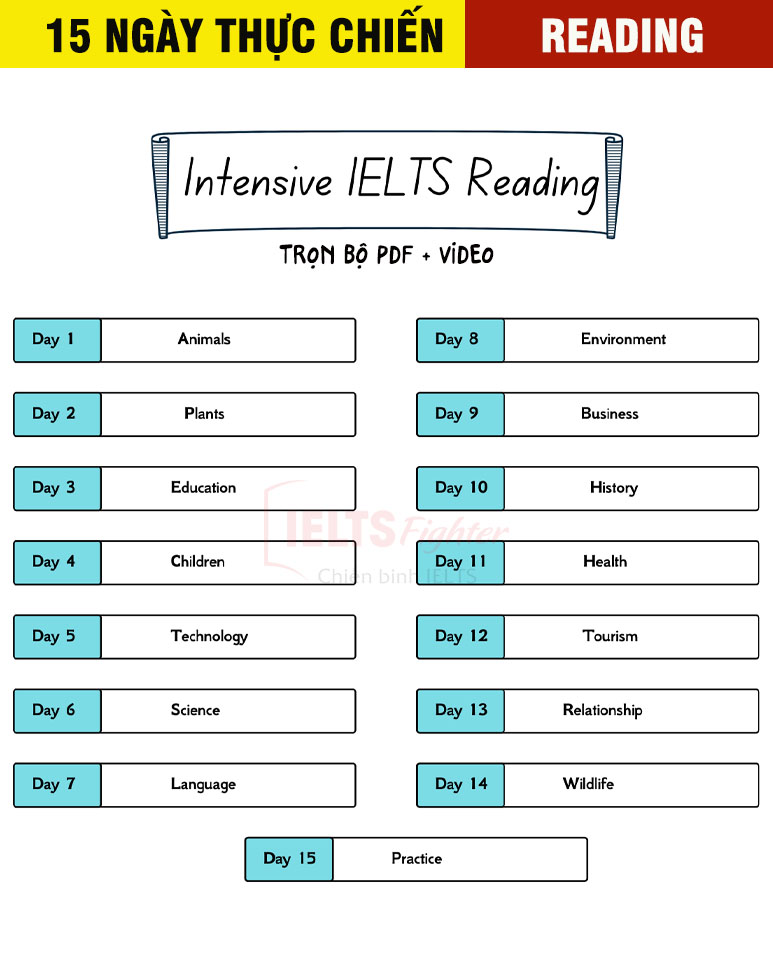 Crack IELTS Reading update 14 chủ đề