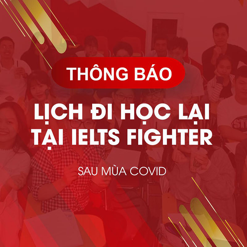 thông báo đi học lại ielts fighter