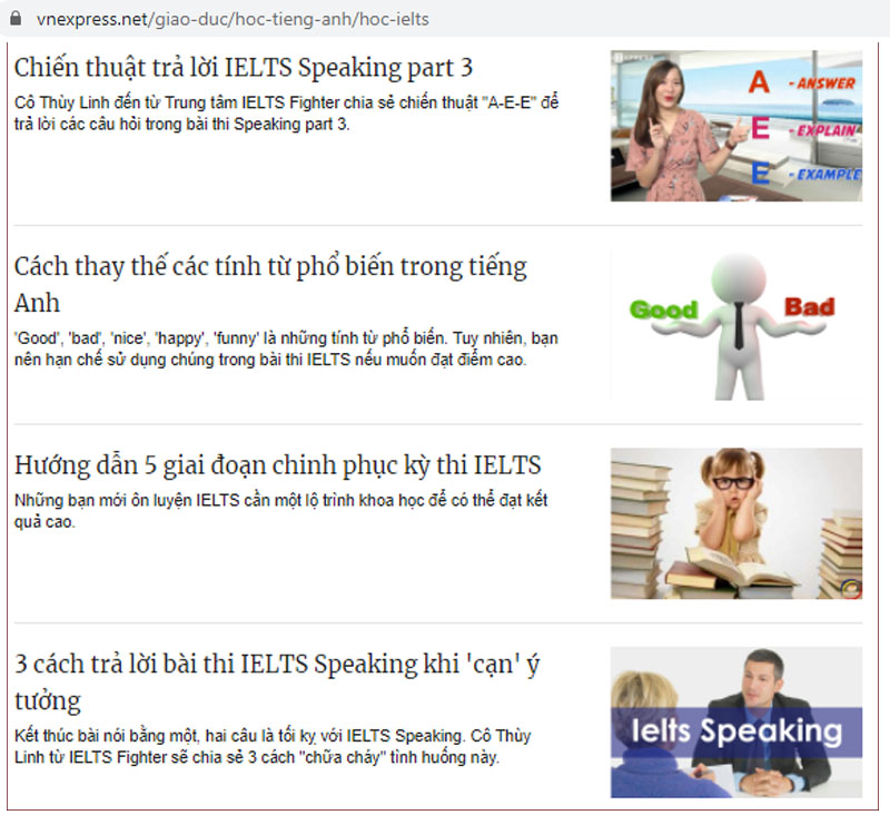 IELTS Fighter chia sẻ tr&ecirc;n box học IELTS tr&ecirc;n Vnexpress