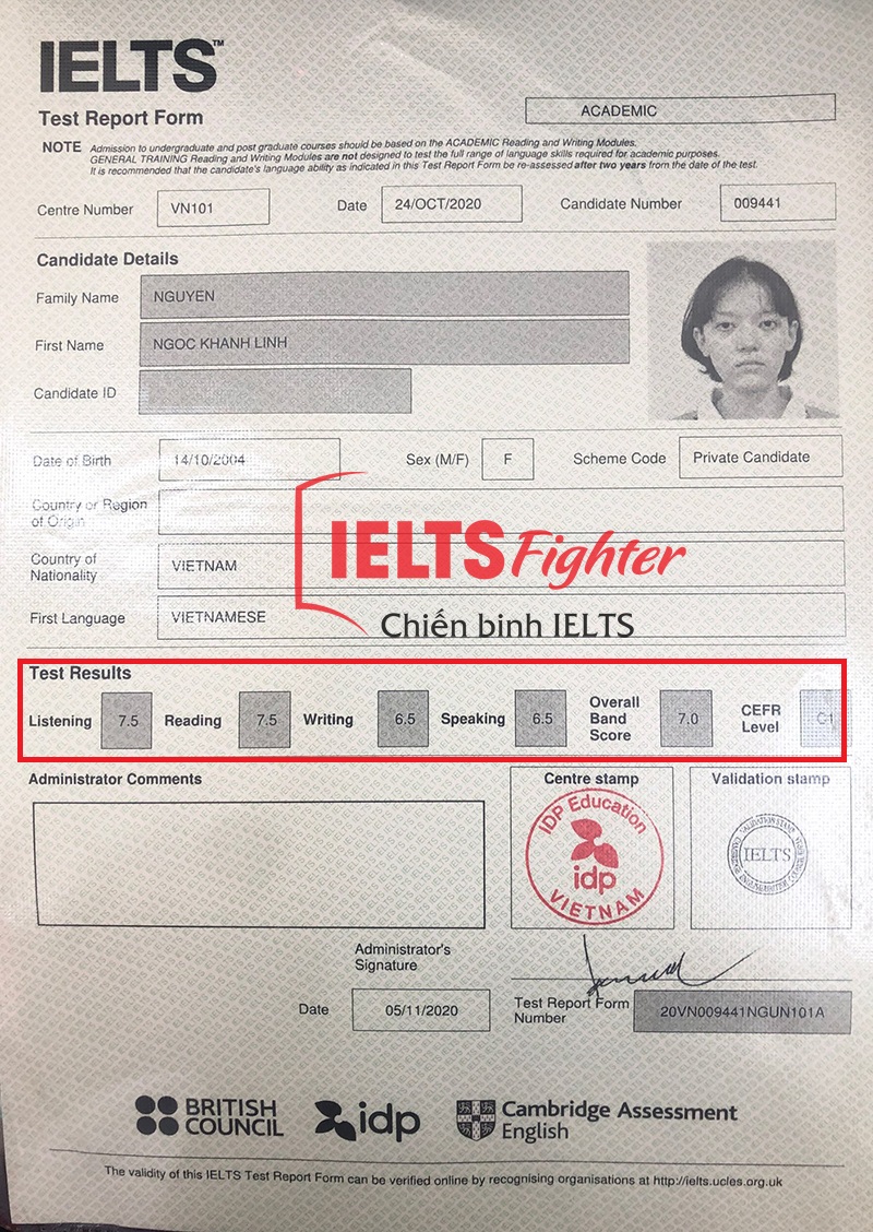 Bứt phá 7.0 IELTS chỉ sau 2 khóa học, Khánh Linh ẵm trọn 10đ tiếng Anh vào Đại học