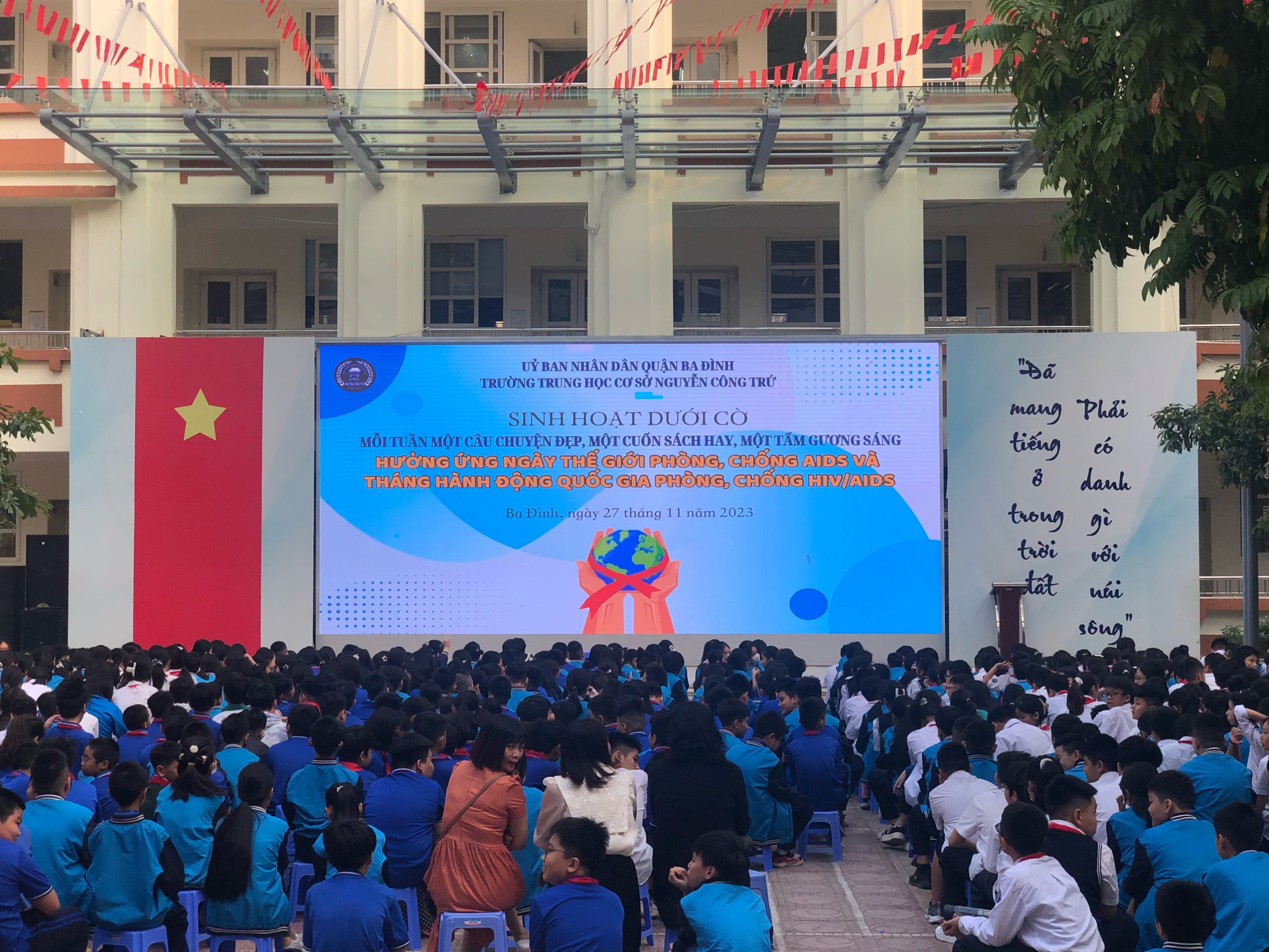 Hoạt động của trường THCS Nguyễn C&ocirc;ng Trứ