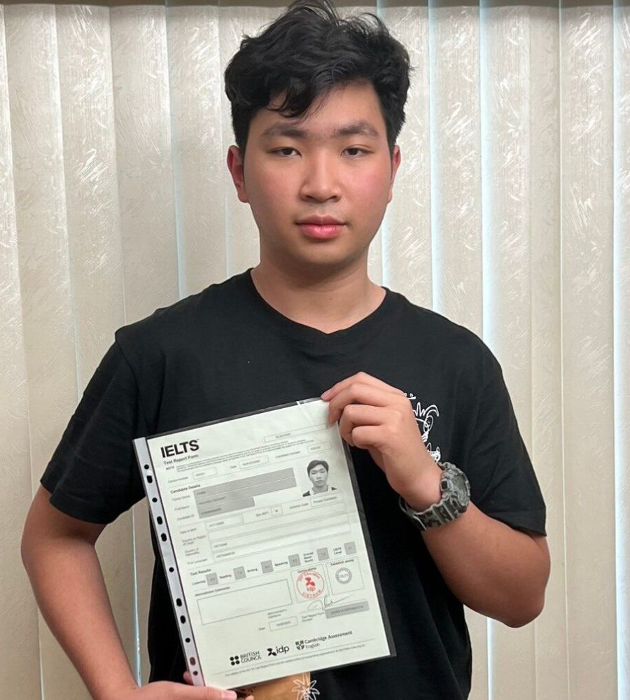 Tiến Đạt th&agrave;nh c&ocirc;ng c&aacute;n đ&iacute;ch 7.0 IELTS sau lớp học 1:1