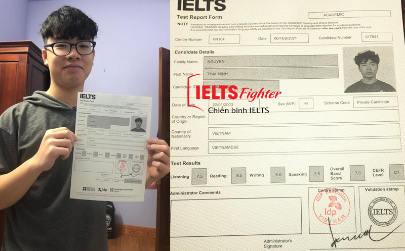 Xét tuyển đại học với IELTS - Thái Minh 7.0