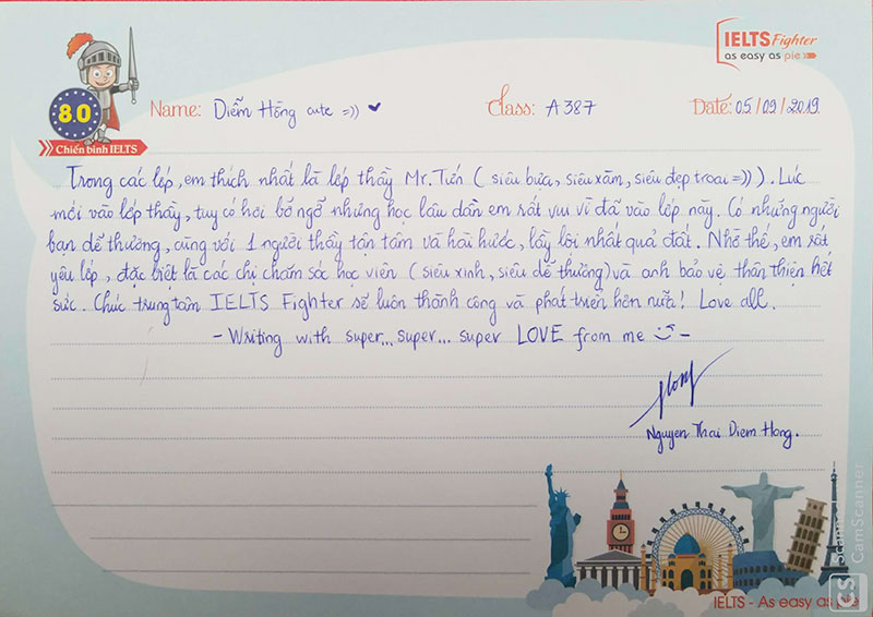 Cảm nhận học viên A387 - IELTS Fighter