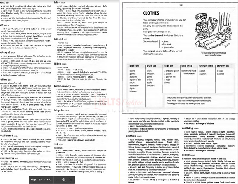 Oxford collocation dictionary nội dung