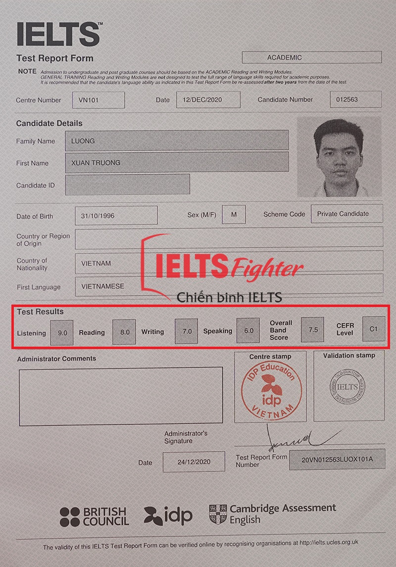 Người đi làm đạt 7.5 IELTS như thế nào?