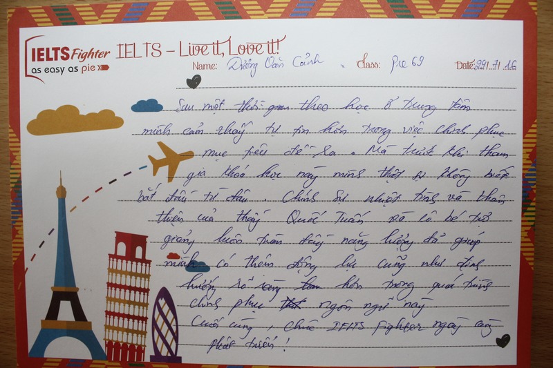 Văn Cảnh Chia sẻ cảm nhận về lớp Pre IELTS - Pre 69 