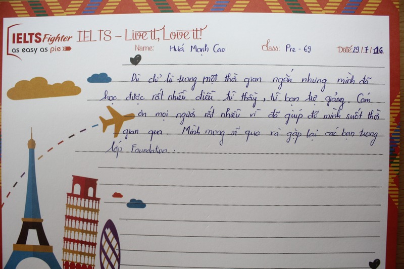 Bạn Mạnh Cao Chia sẻ cảm nhận về lớp Pre IELTS - Pre 69 