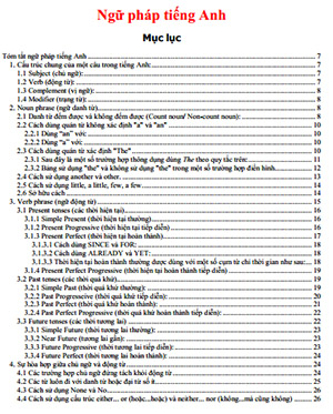 tổng hợp t&agrave;i liệu tự học IELTS từ 0-7.0 - Ebook ngữ ph&aacute;p Tiếng Anh