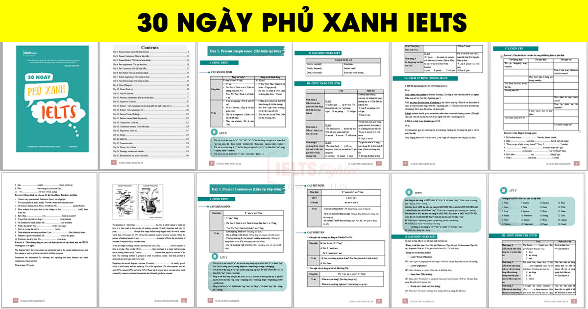 30 ng&agrave;y phủ xanh ielts