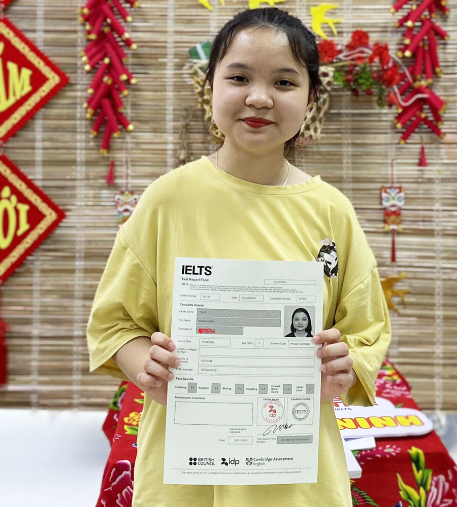 Tống Kh&aacute;nh Linh 7.5 IELTS