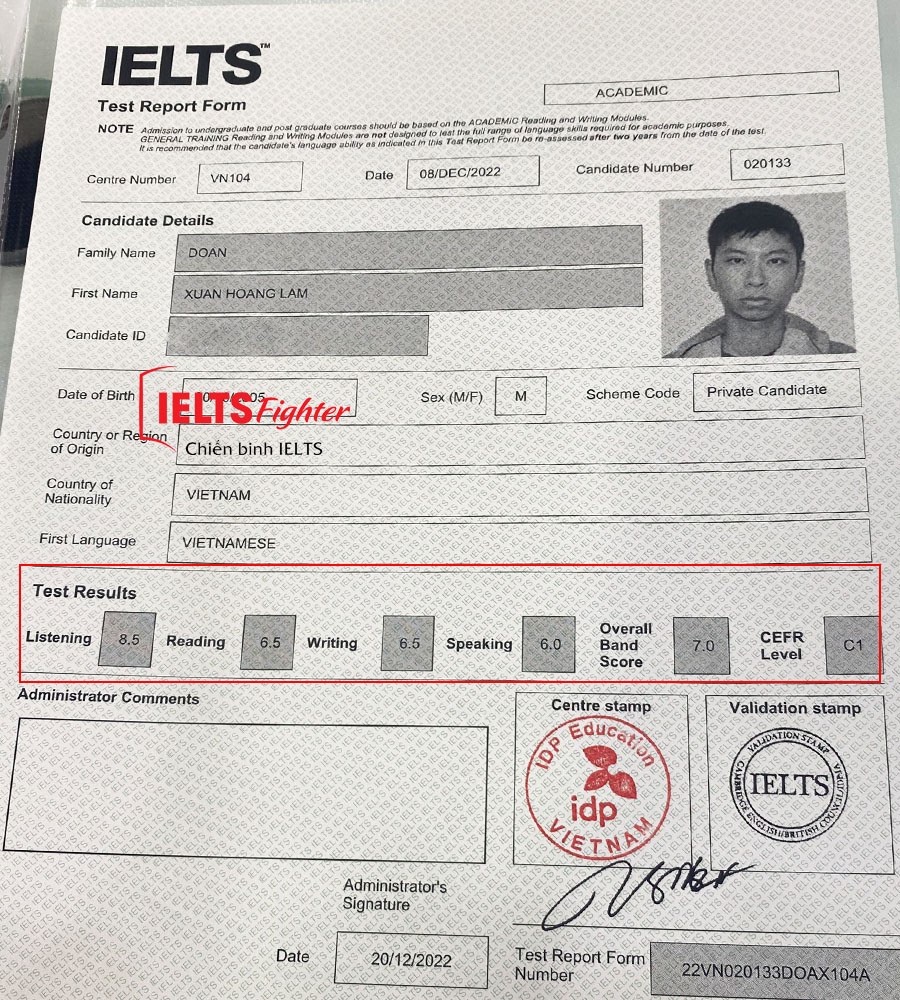 xu&acirc;n l&acirc;m 7.0 ielts - 2
