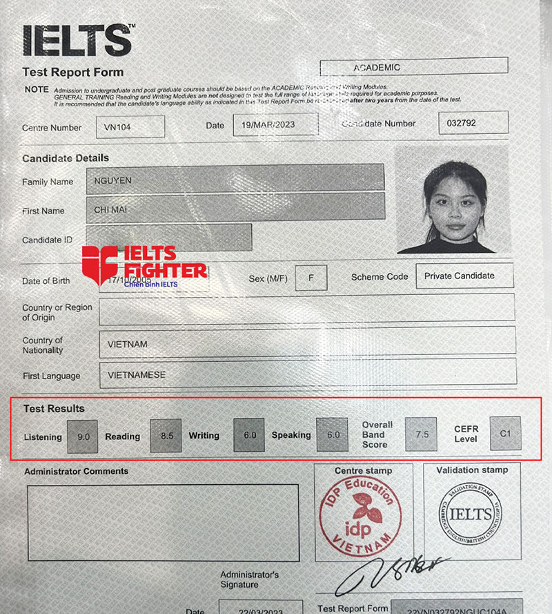 bảng điểm ielts x&eacute;t tuyển đại học