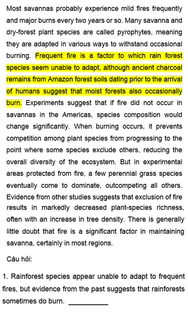 Đề thi ielts reading true false not given 3