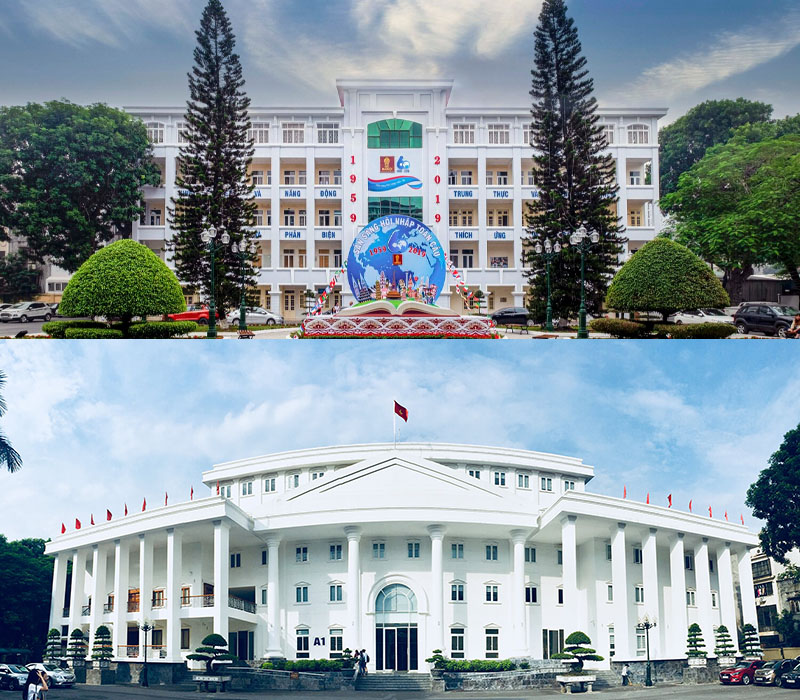 khuôn viên đại học hà nội