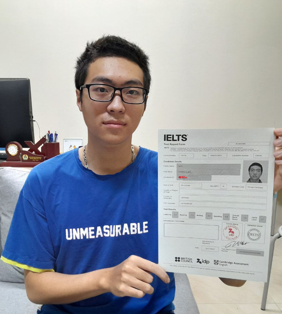 Hoàng Dũng 7.0 IELTS