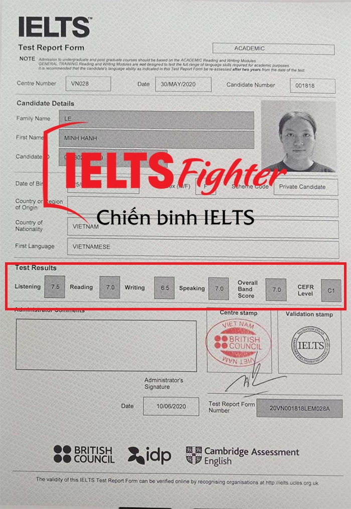 B&iacute; quyết đạt 7.0 IELTS của nữ sinh lớp 12 &ndash; L&ecirc; Minh Hạnh