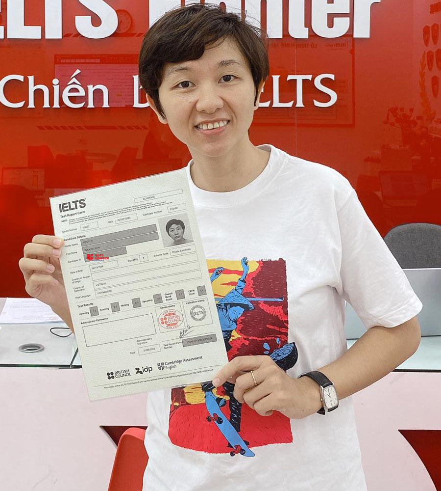 Chị Phương Anh - người đi l&agrave;m học 7.5 IELTS