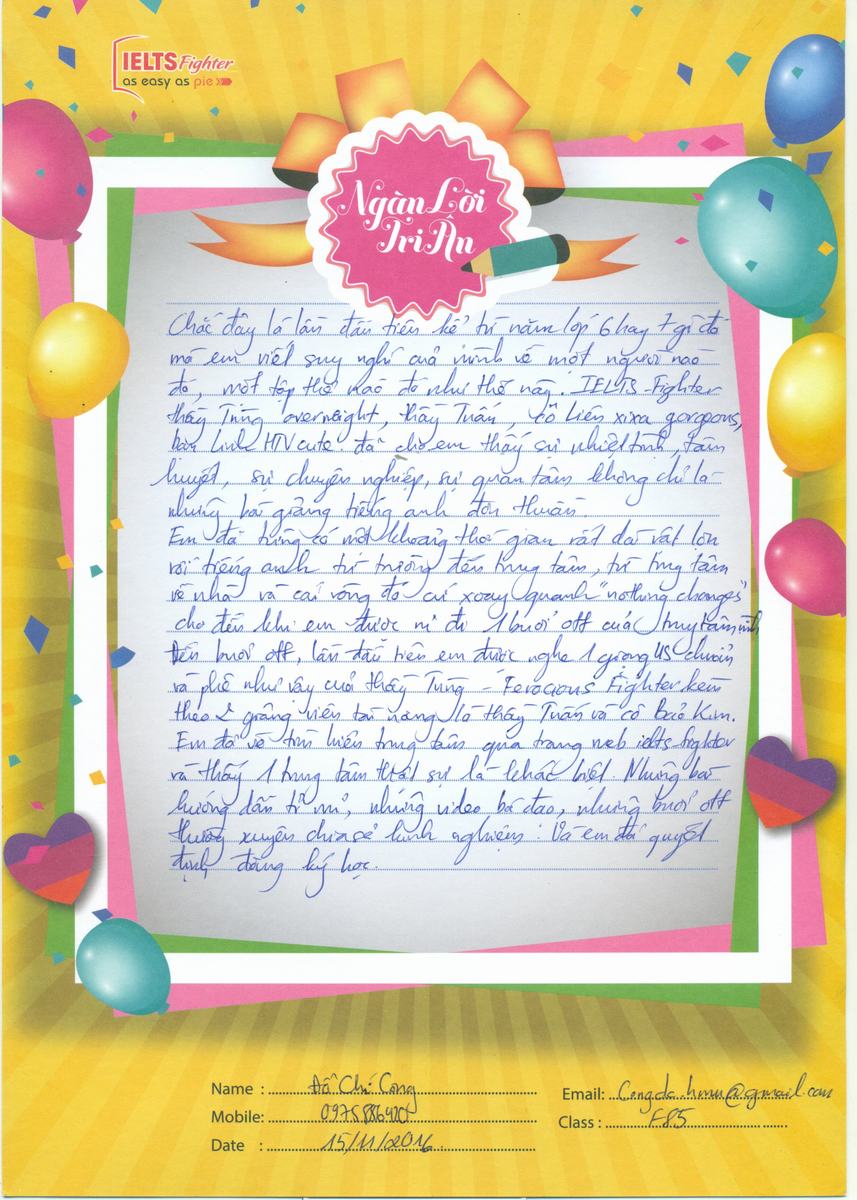 MS57 -  Bài dự thi của Đỗ Chí Công - Học viên lớp F85