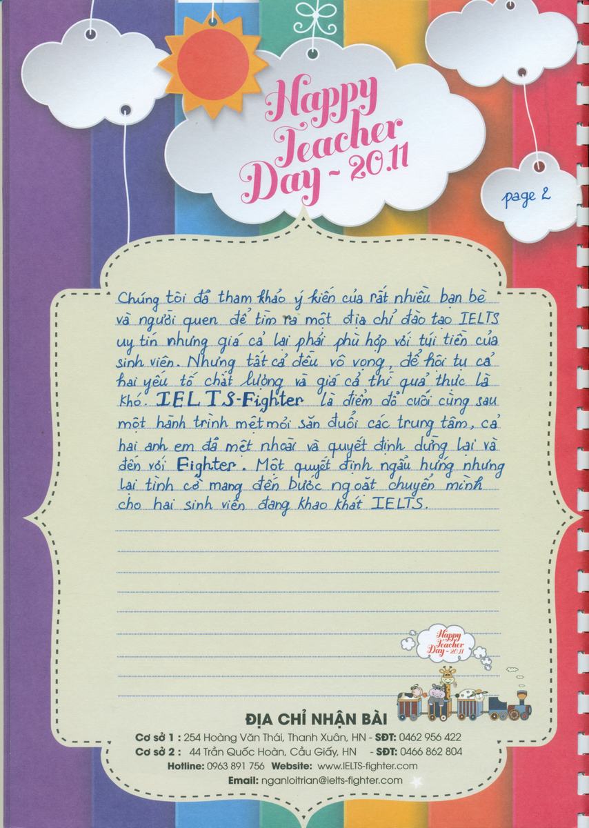 MS49 - Bài dự thi của bạn Chu Quang Trung - Học viên lớp F84 