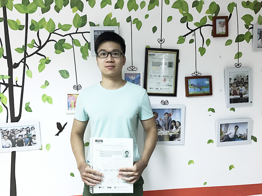 Vinh danh học viên Nguyễn Văn Quang đạt 7.0 IELTS