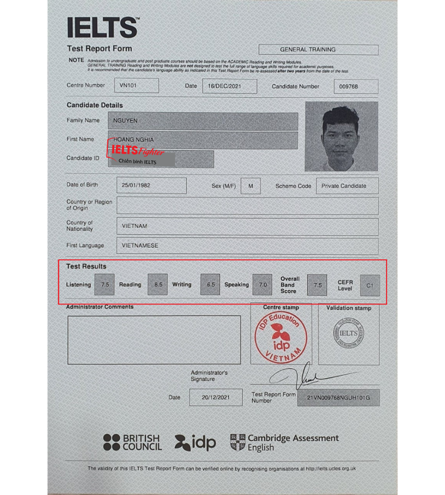 Gặp sự cố vanx đạt IELTS cap